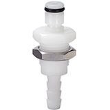 PPM Series Thermoplastic Nipple, Unvalved with Bulkhead Mount